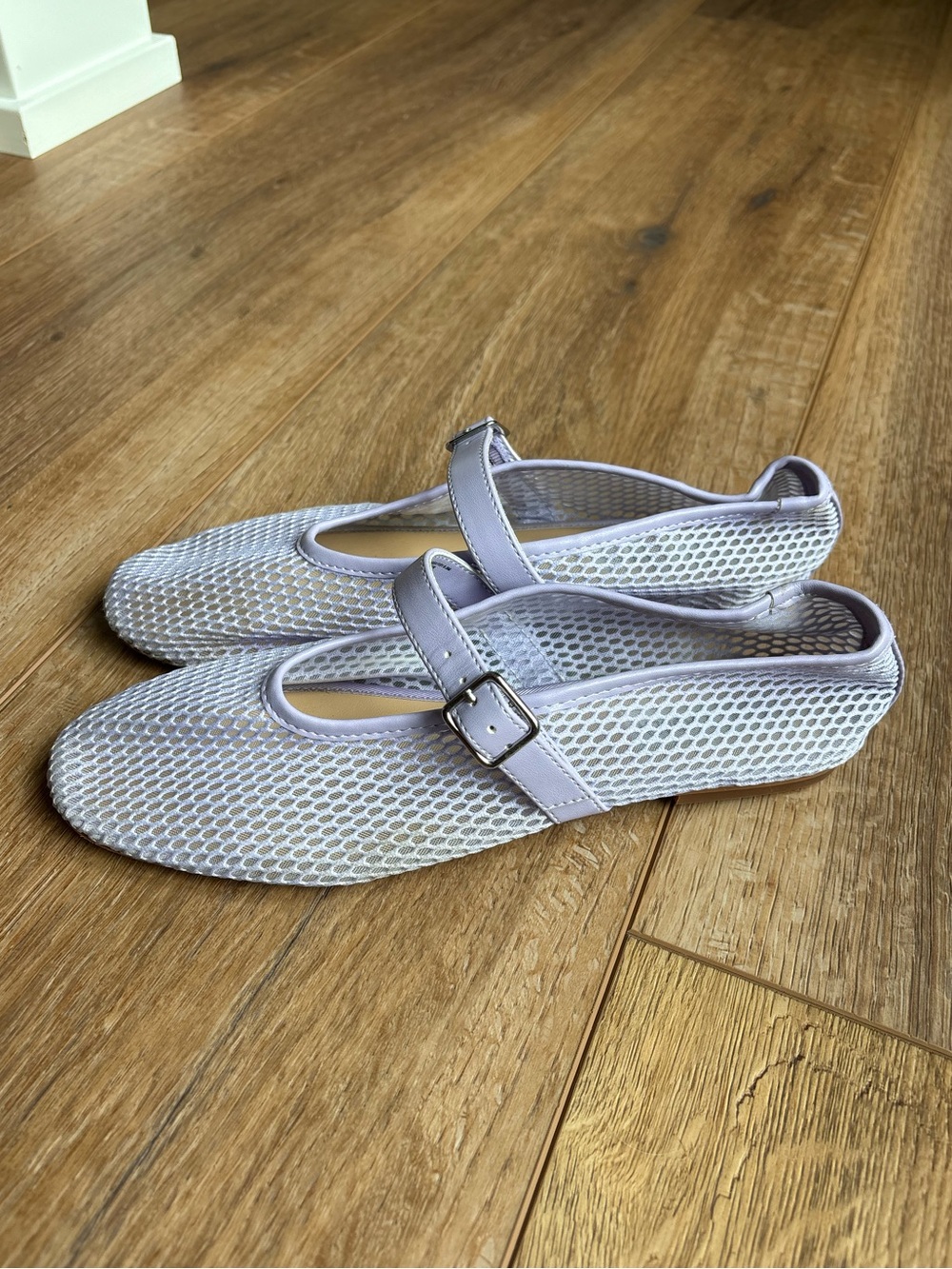 Steve Madden Ballet Flat Mary Jane Light Purple Mesh Shoes